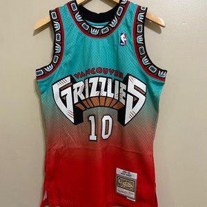 Mitchell & Ness Vancouver Grizzlies Mike Bibby Fadeaway NBA Jersey HWC Mens